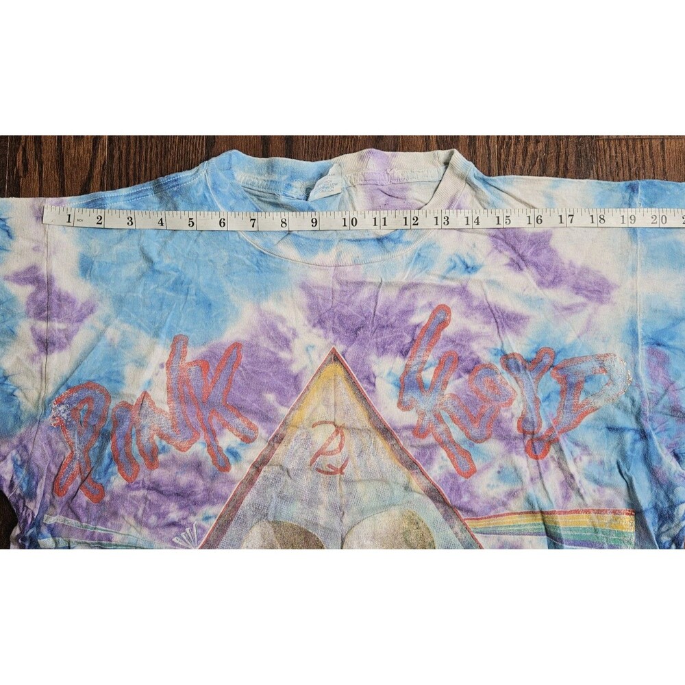 Vintage 1994 Pink Floyd The Division Bell Tour Tie Dye Band Tee Shirt Sz XL - Picture 10 of 14